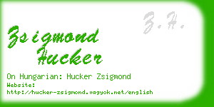 zsigmond hucker business card